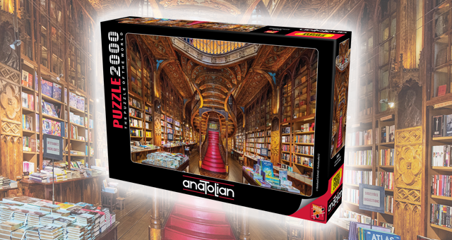 anatolian puzzle 2000 parça yapboz lello kütüphane kitap kitaplık