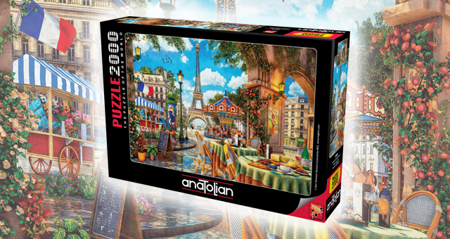 anatolian puzzle 2000 parça yapboz paris atlı karınca panayır fuar