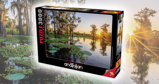 anatolian puzzle 3000 parça duck lake günbatımı