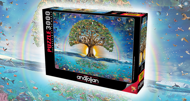 anatolian puzzle 3000 parça hayat ağacı